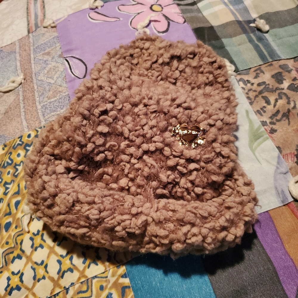 Betsey Johnson Brown Knit Hat